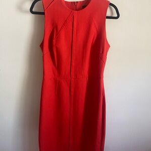 Banana Republic Vibrant Red Sleeveless Midi Dress NWT